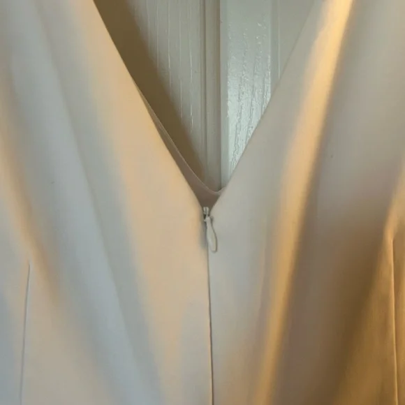 Anthropologie SACHIN + BABI Gwyneth V Neck White Mini Bow Dress Size US 12 - Picture 8 of 13